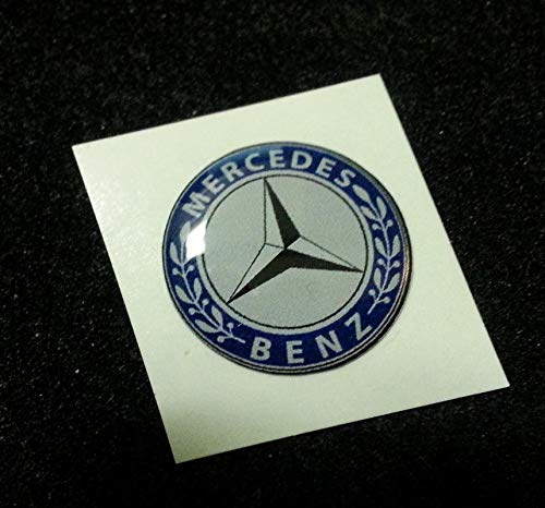 Cc Racing Garage Ltd 1 Adhesivo Resina Etiqueta Engomada 3D Mercedes Viejo 60mm Azul