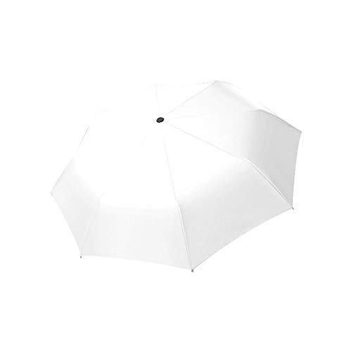coil.c - Mini Paraguas de Viaje Ultraligero y pequeño, antirayos UV, Paraguas automático, Plegable, tamaño Compacto, para Mujeres y niñas Blanco