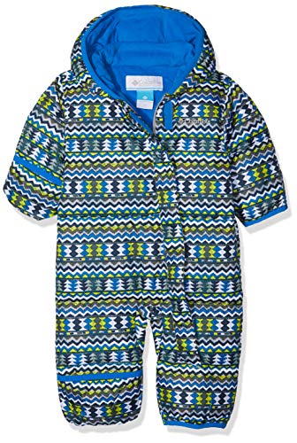 Columbia Mono para bebé, Snuggly Bunny Bunting, Negro (Cool Grey Zigzag, Super Blue), Talla 12/18 Meses Columbia Mono para bebé, Snuggly Bunny Bunting, Negro (Cool Grey Zigzag, Super Blue), Talla 12/18 Meses