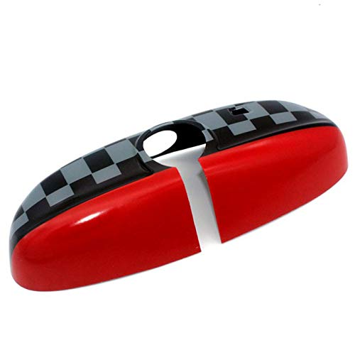 Cubierta de espejo retrovisor interior de ABS para Mini Cooper F54 Clubman F55 Hardtop F56 Hatchback F57 Covertible F60 Countryman 2016+ (con orificio de sensor, diseño JCW John Cooper Works) Cubierta de espejo retrovisor interior de ABS para Mini Cooper F54 Clubman F55 Hardtop F56 Hatchback F57 Covertible F60 Countryman 2016+ (con orificio de sensor, diseño JCW John Cooper Works)