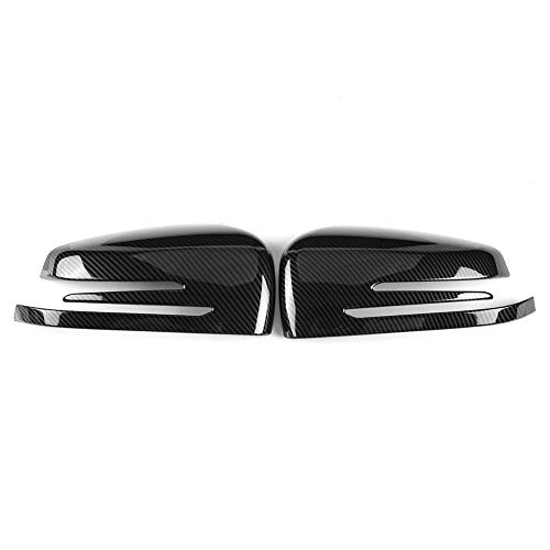 Cubierta de espejo retrovisor (izquierda y derecha), moldura de tapa de espejo lateral de fibra de carbono para Mercedes Benz A B C E GLA Clase W204 W212