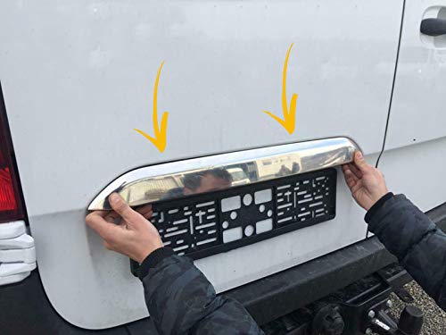 Cubierta de la tapa del maletero trasera de acero inoxidable cromado para Sprinter W907 2018