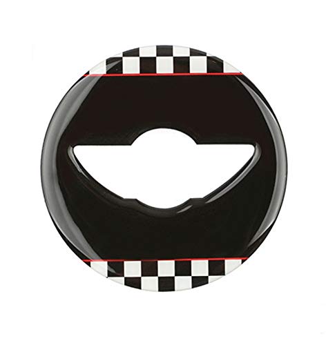 Cubierta volante Centro Volante Coche 3D Dedicado Pegatina Coche Para M-ini Para C-ooper R55 R56 R60 R61 F55 F56 F60 Para C-lubman Para C-ountryman Volante Decoración (Color : Black F)