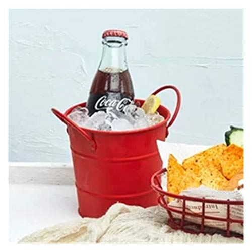 Cubiteras Mini Bucket de hielo negro Cubo de hielo Negro Frisas Frasco Mini Bucket de hielo negro Fries Fries Barra de Cubo Baraño Vino Dump Tasting ACC para Home Bar, Chilling Beer, Champagne y Wine
