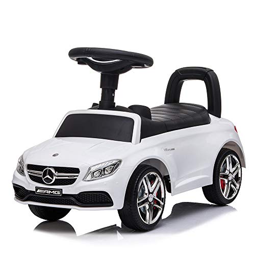 DEVESSPORT - Correpasillos - Mercedes C63 AMG Coupe - Ideal para bebés de 1 a 3 años - Blanco