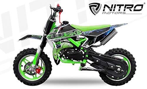 Dirtbike 49cc 10" Moto Cross Pocket Minicross Motorcross Bullbike - Green