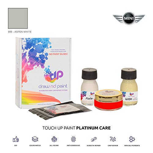DrawndPaint for/Mini Cooper D Seven/Aspen White - 899 / Touch-UP Paint System Exact-Match/Platinum Care