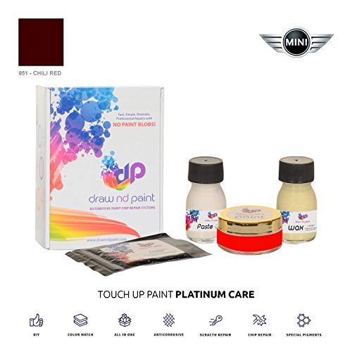 DrawndPaint for/Mini Cooper SD/Chili Red - 851 / Touch-UP Paint System Exact-Match/Platinum Care
