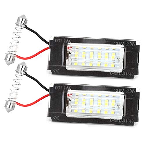 Duokon 1 par 12V 18 SMD LED matrícula luces del panel de licencia aptas para MINI R56 R57 R58 R59 2006-2014