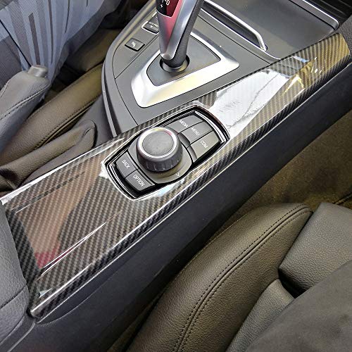 Fibra de carbono estilo ABS multifunción, decoración multimedia, panel de ajuste para 3 Series F30 2013-2018 conducción a la izquierda