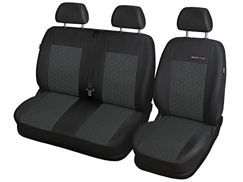 Fundas de asiento Sprinter a medida, ajuste perfecto, fundas protectoras de asiento de terciopelo + acolchado de punto ® Auto schmuck (Sprinter III p1)