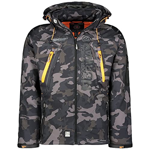 Geographical Norway Tambour Chaqueta Softshell Hombre - Negro/Naranja, S