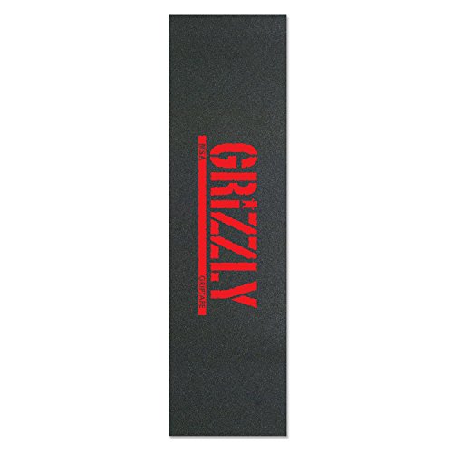 Grizzly Grip Tape Grizzly Stamp Print Black/Red 9X33 M. Santiago - Single Sheet by Grizzly Griptape