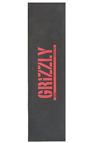 Grizzly Stamp Print MSA - Cinta de agarre (9"), color rojo