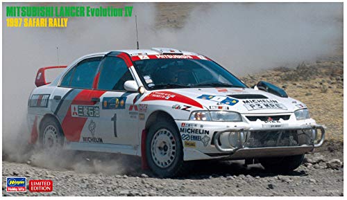 Hasegawa-1/24 Mitsubishi Lancer EVO IV,1997 Safari Rally Juego de construcción de maquetas, Color Diferentes (620395)