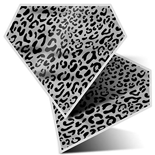 Impresionante calcomanías de diamante de 7,5 cm BW – diseño de leopardo neón para portátiles, tabletas, equipaje, libros de chatarra, frigorífico, regalo genial #41201