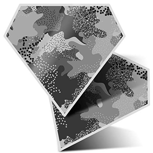 Impresionante calcomanías de diamante de 7,5 cm BW – Girls Army RAF Camouflage Camo Fun calcomanías para portátiles, tabletas, equipaje, libros de chatarra, frigorífico, regalo genial #35793