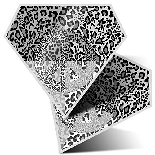 Impresionante pegatinas de diamante de 7,5 cm BW, diseño de leopardo, para portátiles, tabletas, equipaje, libros de chatarra, neveras, regalo genial #36281