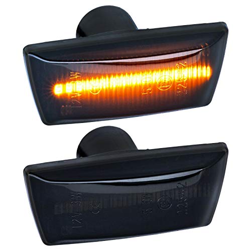 Intermitente lateral LED de phil trade negro compatible con Adam Astra H J GTC Corsa D E (71010-1)