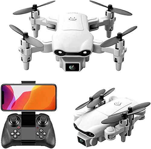 JJDSN Mini WiFi FPV Drone con 4K de Doble cámara Drones con Gafas de Realidad Virtual Drone Plegable RC Quadcopter Foto de Gesto, una tecla para Volver a casa, Ruta de Vuelo, 4 baterías