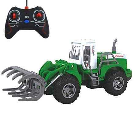 Juguetecnic Tractor Teledirigido RC Mini con Luces Batería Recargable y Control Remoto | Tractores de Radiocontrol Agricolas | Coches Camiones Granja