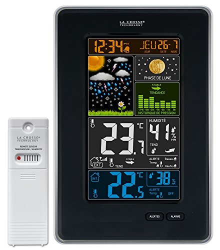 La Crosse Technology WS6835-BLA - Estación meteorológica (Pantalla a Color, Fases de la Luna), Color Negro La Crosse Technology WS6835-BLA - Estación meteorológica (Pantalla a Color, Fases de la Luna), Color Negro