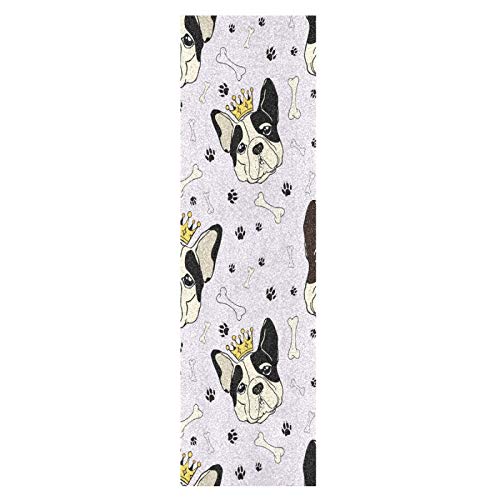 Lindo Pug Bull Dog Dot Monopatín Papel de Lija Antideslizante Hoja Cinta de Agarre Lijas para Patineta Scooter Etiquetas engomadas (84 x 23 cm)