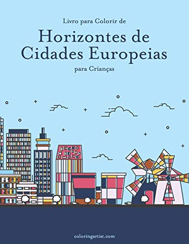 Livro para Colorir de Horizontes de Cidades Europeias para Crianças