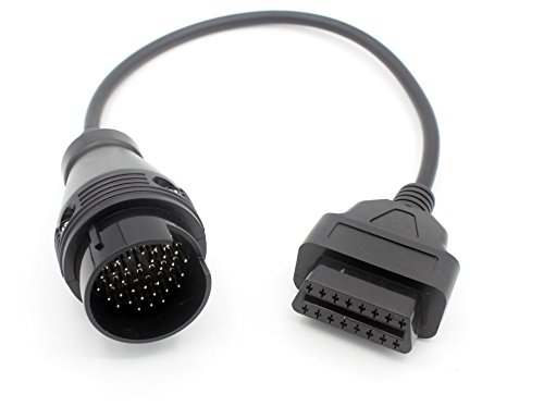LoongGate 38 Pin a OBDII 16 Pines Conector Adaptador Cable 3 Pines Pass a Través(40cm)