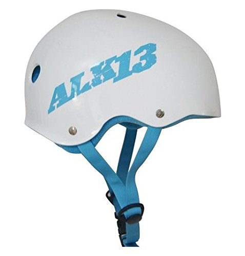 lordofbrands Alk13 Casco Helmet H2O Plus for Skate BMX Rollers. Blue White L (57-59cm)