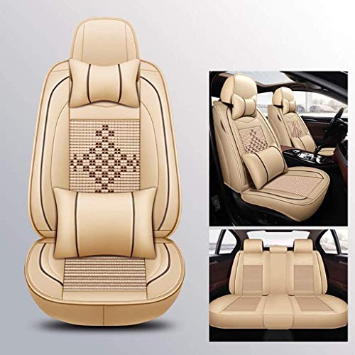 LUCK Asiento de coche cubierta de asiento de coche cubierta cuatro estaciones universal compatible con Mercedes-AMG GT, de clase CLS AMG, de clase SL AMG, de clase SLK AMG, de clase SLS AMG 5 asientos