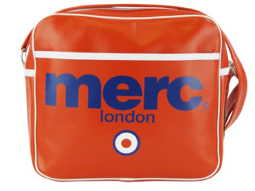 Merc London Hombre Disco / Bolsa de Hombro Mod Retro (Rojo) W38cm (15 Pulgadas) X H29cm (11 Pulgadas) X 8cm (3 Pulgadas)
