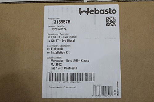 Mercedes Benz Clase A/B Diesel Webasto einbaukit térmica Evo 1318957b