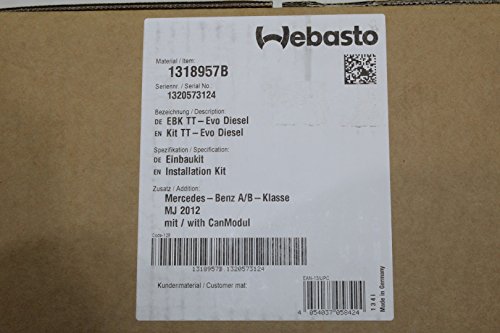 Mercedes Benz Clase A/B Diesel Webasto einbaukit térmica Evo 1318957b Mercedes Benz Clase A/B Diesel Webasto einbaukit térmica Evo 1318957b