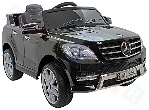 Mercedes ML350 - Coche eléctrico para niños, 6 V, 2 motores,mando a distancia 2,4G, Electric Ride on Car Kids (Negro)