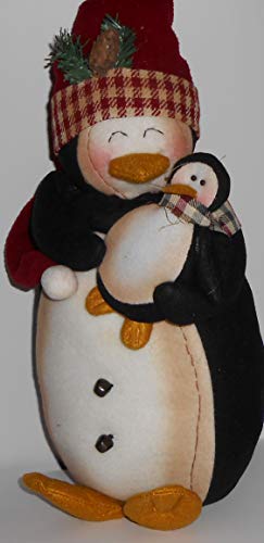 Merlo - Papel Decorativo navideño, diseño de pingüino con Cachorro