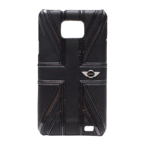 Mini Cooper Mnhls2Ujbl - Funda de Piel para Samsung Galaxy S II i9100, diseño de Bandera de Reino Unido, Color Negro