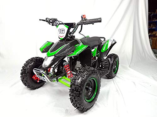 Mini quad de gasolina con motor de 49cc de 2 tiempos -ATV20 PANTERA. / Mini quad para niños de 5 a 12 años/miniquad infantil (VERDE)