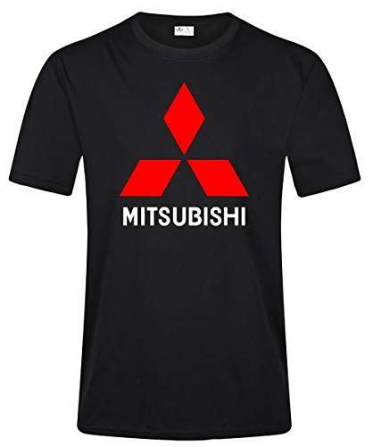 Mitsubishi Auto Logo T Shirt Mens Fashion Casual 100% Cotton T Shirts for Men