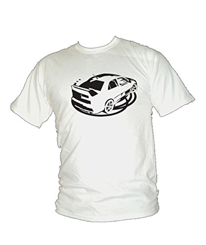 Mitsubishi EVO – Classic Road Racer – Camiseta para hombre Blanco blanco M
