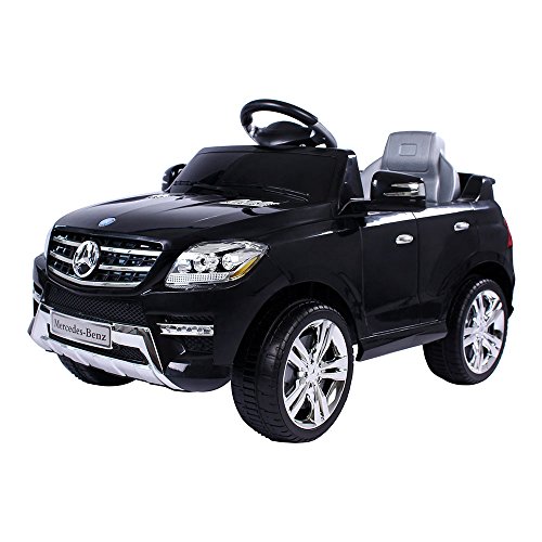 moleo Mercedes-Benz ml, Coche per Bambini con 2 Motori, Color Negro (5902860652724)
