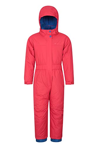 Mountain Warehouse Cloud Núblese Todos en uno Embroma Snowsuit - una Sola Pieza Impermeable, Costuras grabadas, Jumpsuit Alineado paño Grueso y Suave del Invierno Rojo 2-3 Años