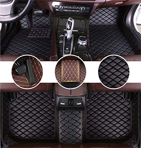 Muchkey Tapetes de Piso Alfombra para Land Rover Range Rover 5-Seat 2007-2012 de Cuero Interior Automotriz Alfombrillas Negro