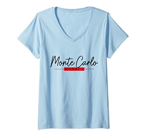 Mujer Monte Carlo Monaco Camiseta Cuello V