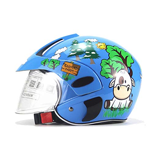 MXXQQ Casco De Bicicleta para Niños Pequeños, Forro Antibacteriano, Casco De Monopatín para Niños De 2 A 8 Años, Casco Ajustable para Ciclismo, Bicicleta, Patineta, Patineta, Patinaje En Línea,Azul