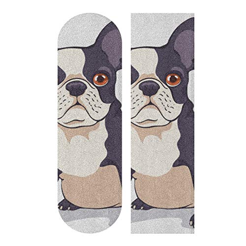 N\A 33.1x9.1inch Sport Outdoor Skateboard Grip Tape para niñas Lealtad Kidness Dog Pleasant Pet Print Impermeable Monopatín Papel de Lija para Tabla de Baile Doble Rocker Board Deck 1 Hoja