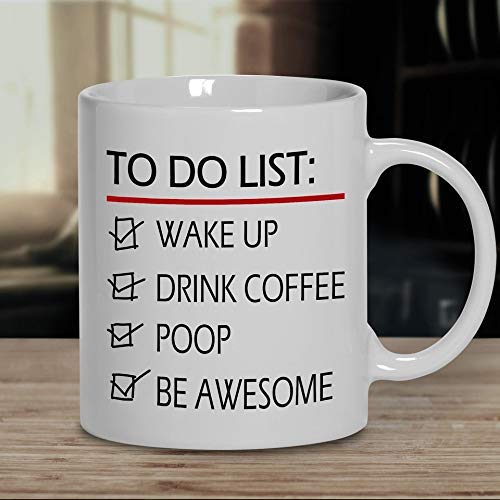 N\A Tazas de café Divertidas de la Lista de tareas Pendientes