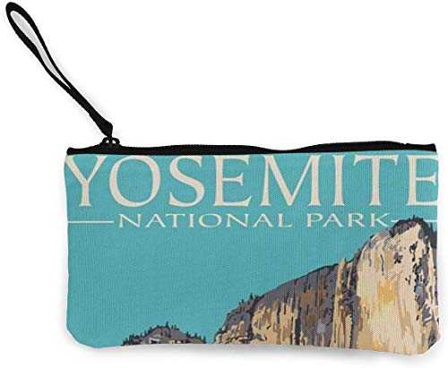 naotaori Yosemite Falls Parque Nacional de Yosemite California Monedero de Lona para Mujer Mini Cambio Monedero Monedero Portatarjetas Tarjeta Monedero Bolsa de teléfono Estuche para lápices Bolsas i