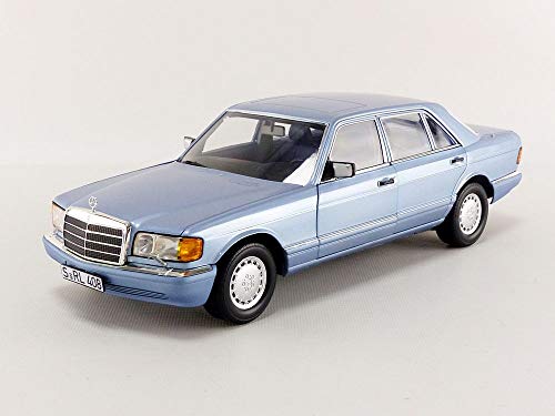 Norev Pearl Blue Metallic 1:18 1990 Mercedes-Benz 560 Sel-Azul Perla metálico, Color (NV183464)