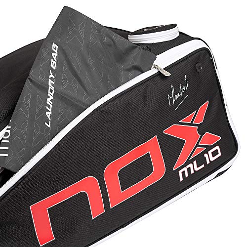 NOX ML10 Competition Paletero, Juventud Unisex, Negro Rojo, 70x45x30cm